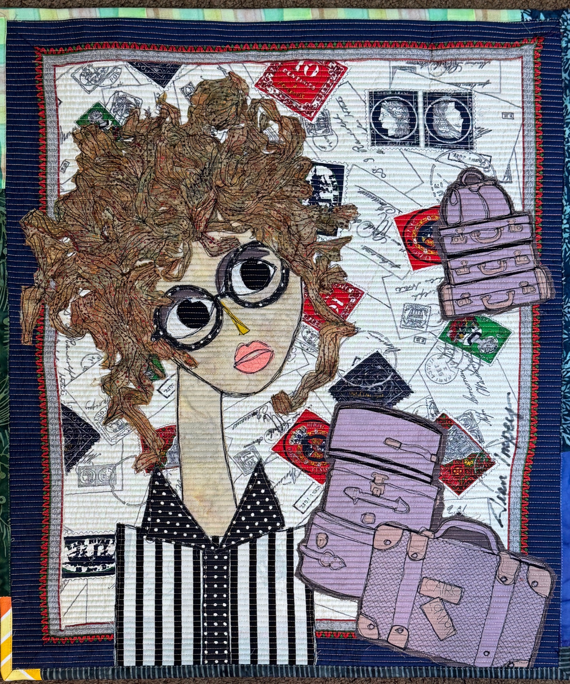 Jenna Jetset fabric portrait
