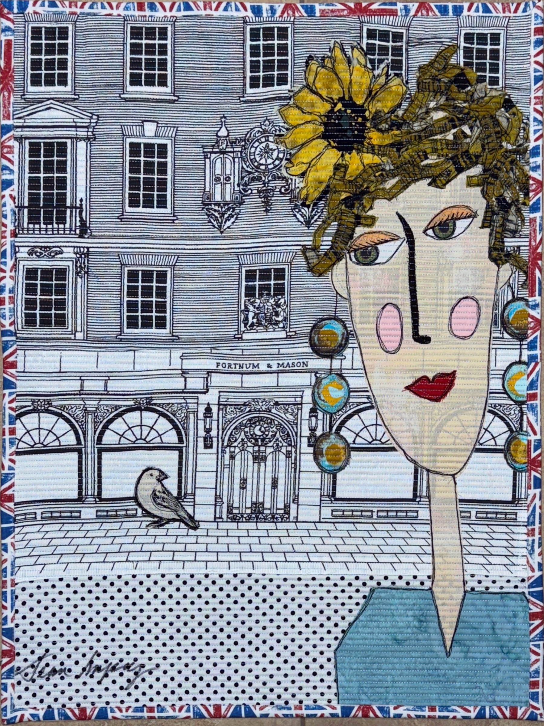 Pippa Harcourt fabric portrait