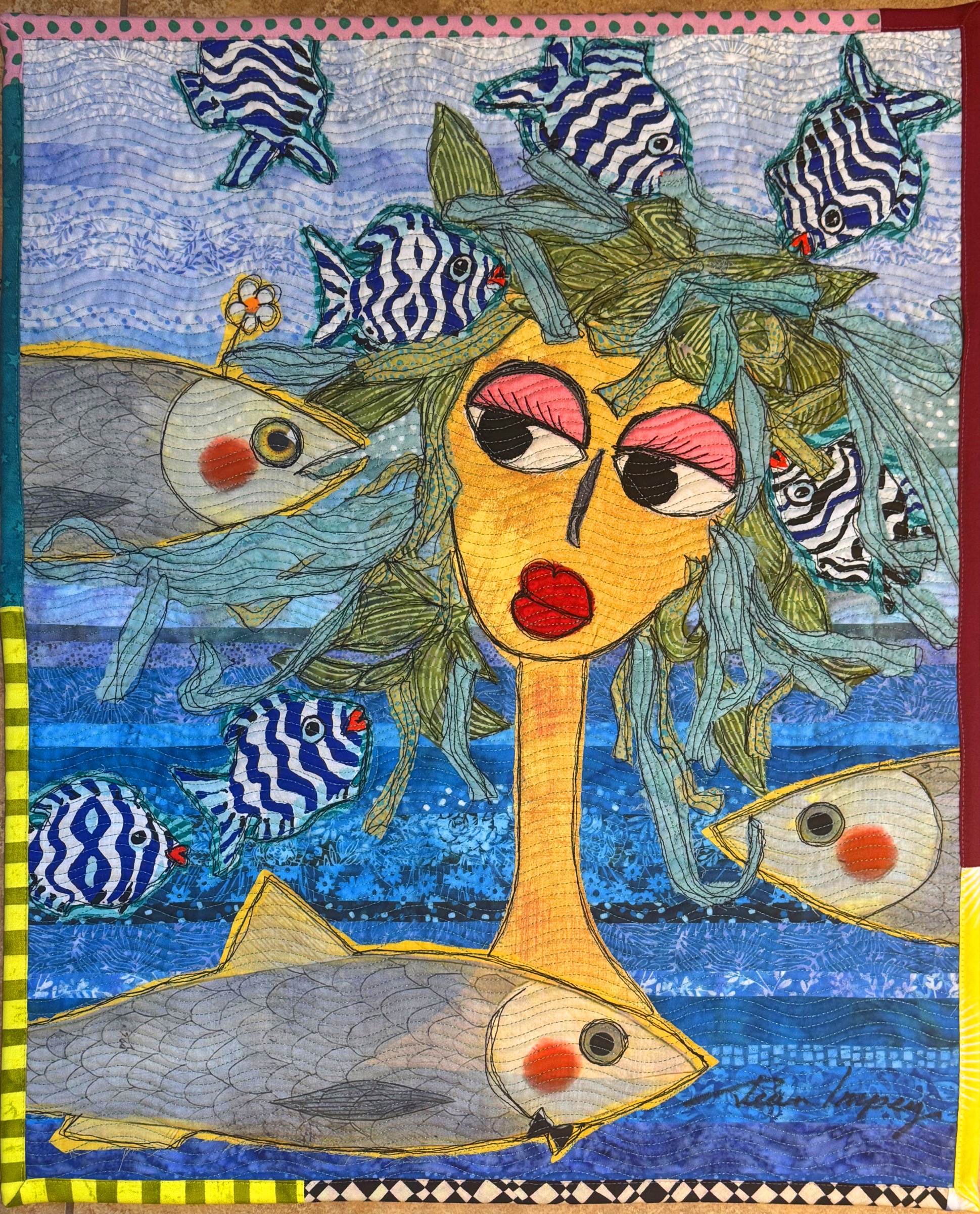 Sardinia Sue fabric portrait