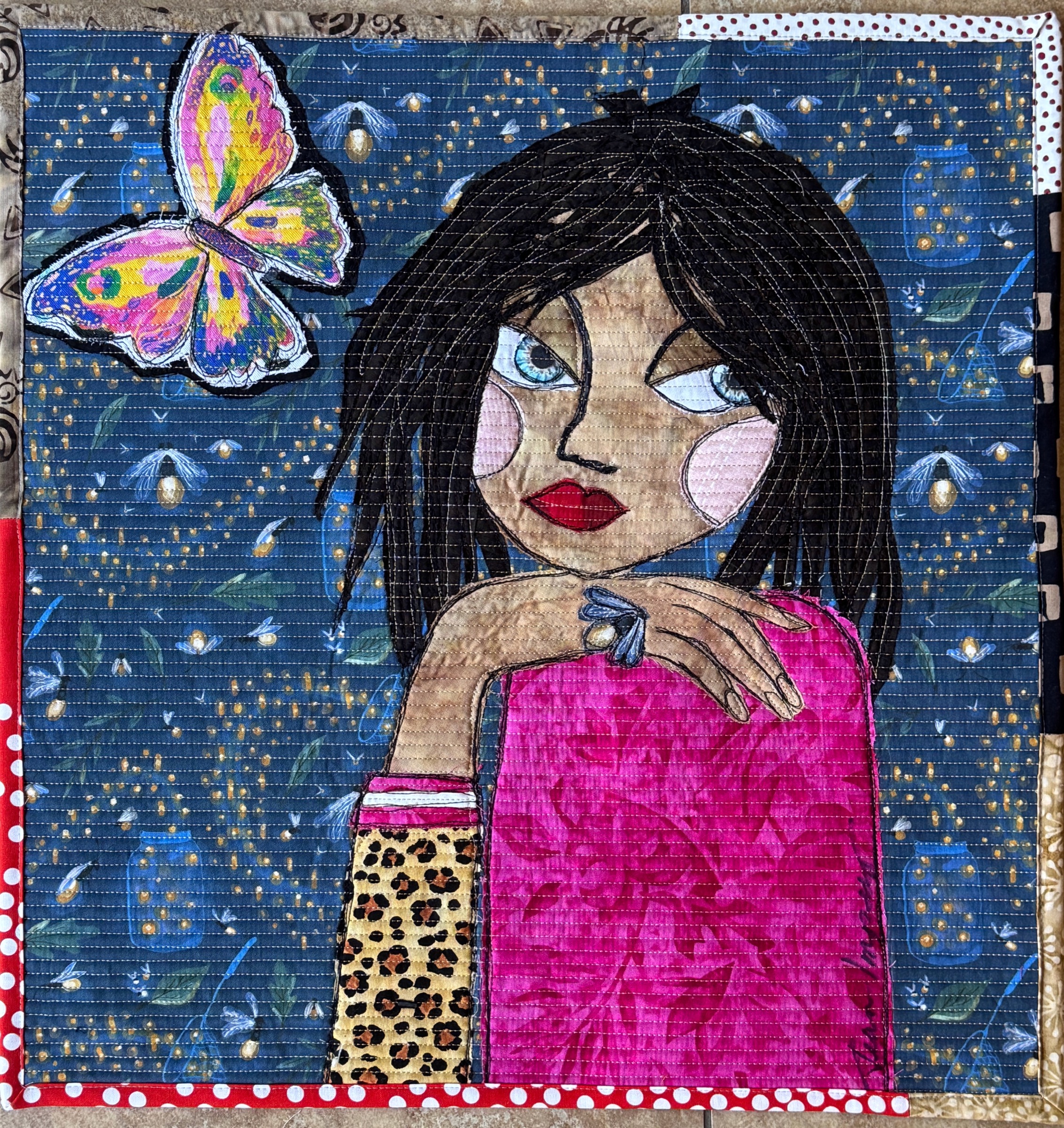 Sylvia Flicker fabric portrait
